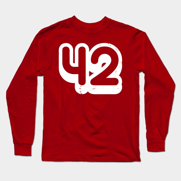 42 Long Sleeve T-Shirt by synaptyx